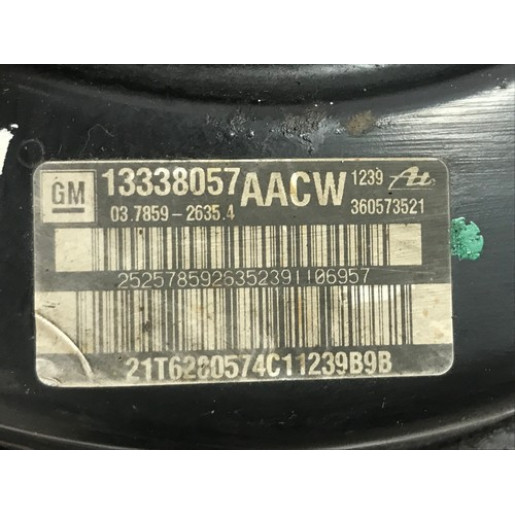 Вакуумний підсилювач гальм Opel Astra J 1.7CDTI 2009-2015 03785926354